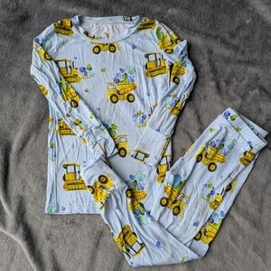 Kiki And Lulu Construction Hearts Bamboo Toddler Pajamas 2T